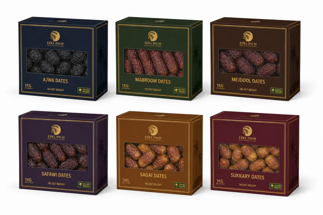 Edel Palm Datteln 1 kg – sortenreine Einzelhandelsverpackung