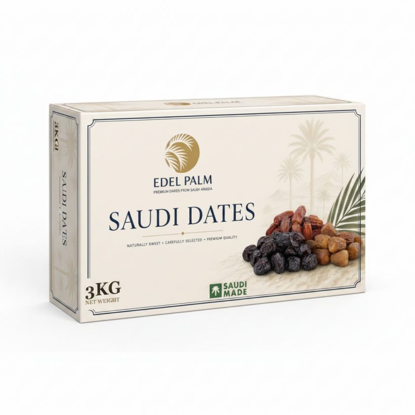 Edel Palm Saudi-Datteln 3 kg – Großhandelskarton